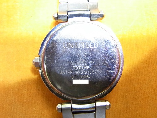 時計の電池交換例 UNTITLED(アンタイトル)の場合☆ 時計の電池交換例 UNTITLED(アンタイトル)の場合☆