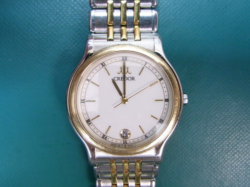 電池交換例　ＳＥＩＫＯ　ＣＲＥＤＯＲ（セイコー　クレドール）