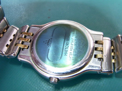 電池交換例　ＳＥＩＫＯ　ＣＲＥＤＯＲ（セイコー　クレドール）