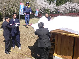 ビハ公園に「エコ水車」が完成しました！