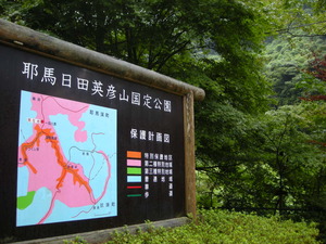 耶馬渓の案内板