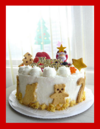 X'masワンちゃんのケーキ