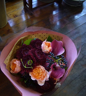 発表会の花束