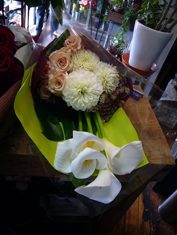 赤と白の花束