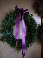 クリスマスリースのレッスン