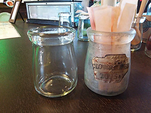 プリンのガラス瓶をヴィンテージ加工してみた。 プリンのガラス瓶をヴィンテージ加工してみた。