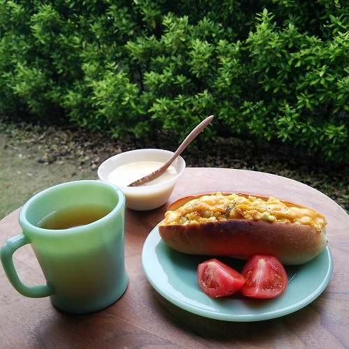 お昼ご飯は、簡単たまごドッグ!! お昼ご飯は、簡単たまごドッグ!!