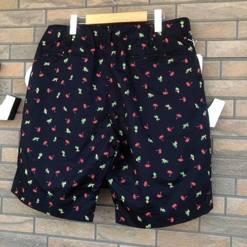 SUN SURF COTTON TWILL SHORTS HULA&PALMTREENAVY