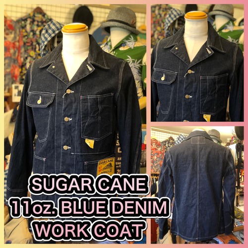 SUGAR CANE 11oz. BLUE DENIM WORK COAT