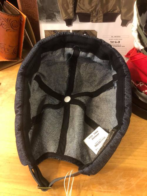 2020FW SUGAR CANE 10oz. BLUE DENIM FISHERMAN CAP NAVY