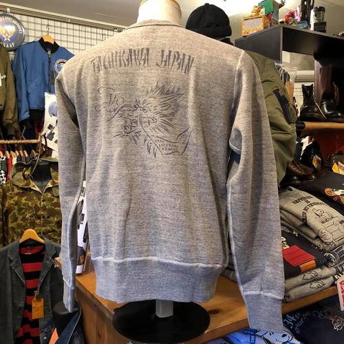 BUZZ RICKSONS SET-IN CREW SWEAT “TACHIKAWA JAPAN” H.GRAY