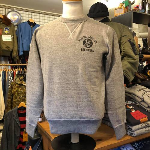 BUZZ RICKSONS SET-IN CREW SWEAT “TACHIKAWA JAPAN” H.GRAY