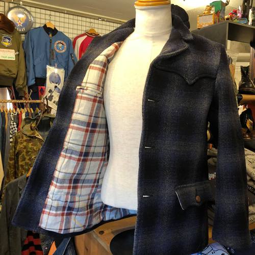 MFSC TRUCKSTOP 21oz.WOOL PLAID PIONEERBLAZER NAVY