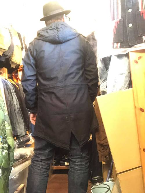 BUZZ RICKSONS WILLIAM GIBSON BLACK M-51 PARKA SLENER