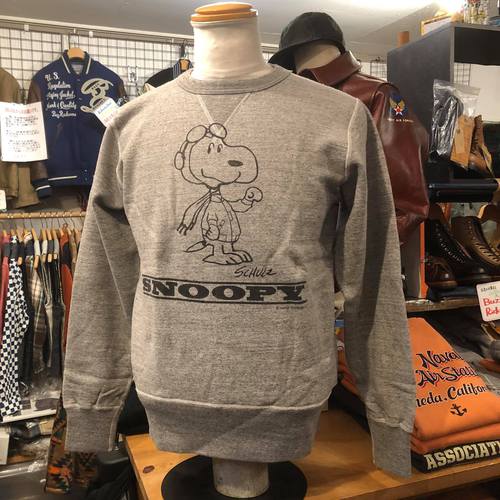 BUZZ RICKSONS×PEANUTS SET-IN CREW SWEAT TYPE MA-1,Snoopy