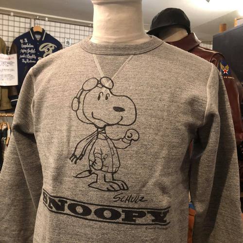 BUZZ RICKSONS×PEANUTS SET-IN CREW SWEAT TYPE MA-1,Snoopy