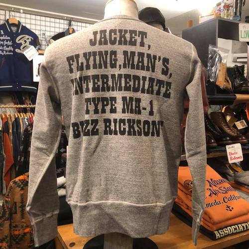 BUZZ RICKSONS×PEANUTS SET-IN CREW SWEAT TYPE MA-1,Snoopy