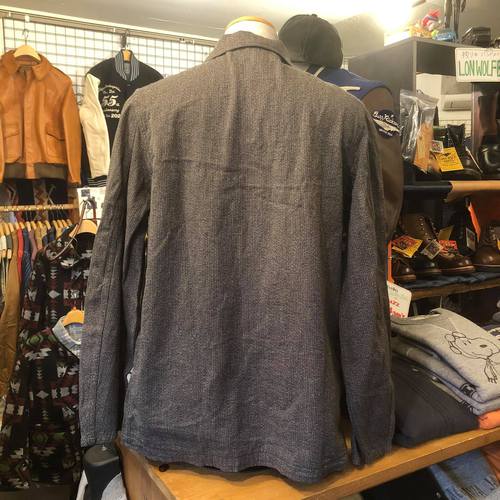SUGAR CANE 6.5oz. INDIGO BEACH CLOTH WORK JACKET BLK