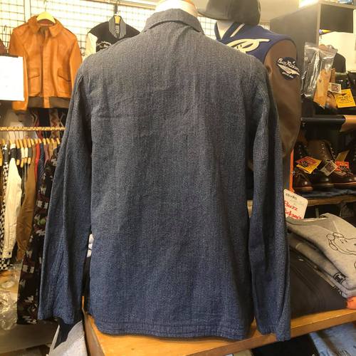 SUGAR CANE 6.5oz. INDIGO BEACH CLOTH WORK JACKET NAVY