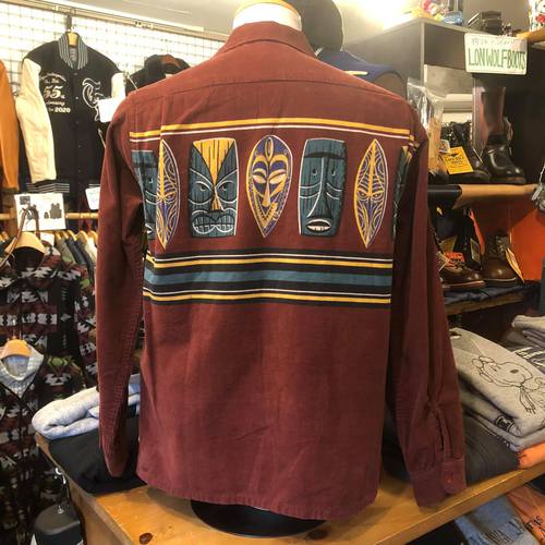 SHAG by SUN SURF CORDUROY L/S SHIRT TIKI NEXUS WINE