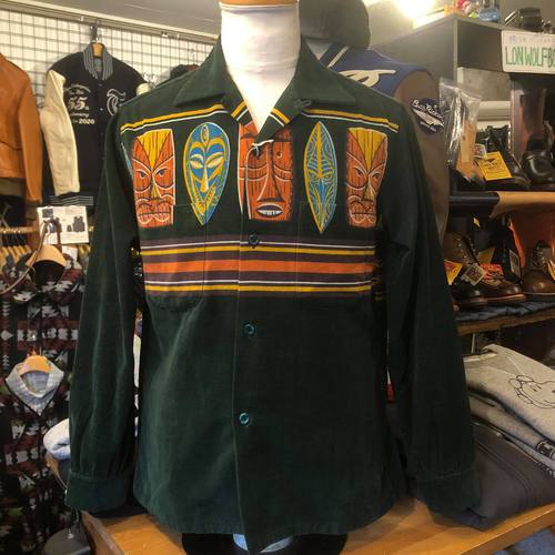 SHAG by SUN SURF CORDUROY L/S SHIRT TIKI NEXUSGREEN