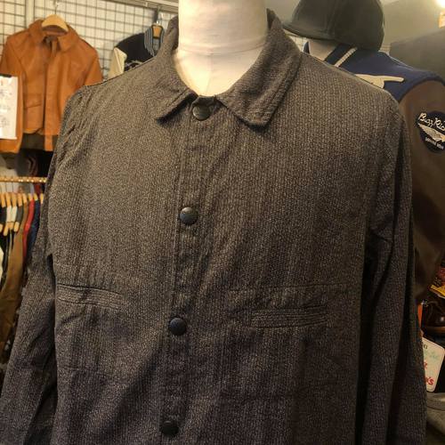 SUGAR CANE 6.5oz. INDIGO BEACH CLOTH WORK JACKET BLK