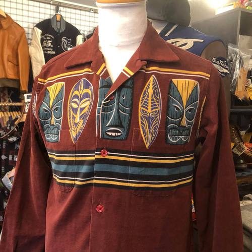 SHAG by SUN SURF CORDUROY L/S SHIRT TIKI NEXUS WINE