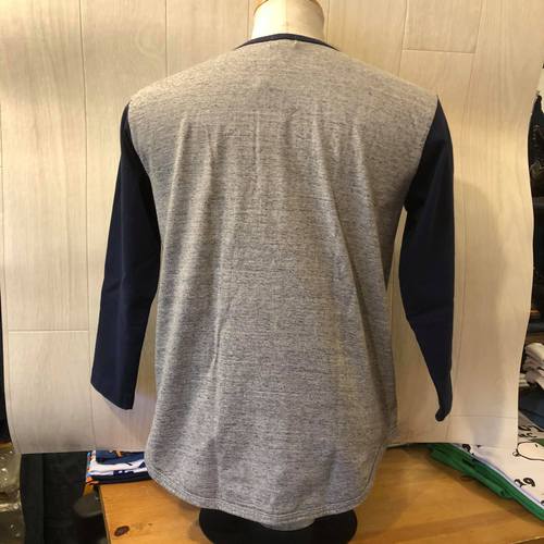 WHITESVILLE 14/-THREE QUARTER SLEEVE BASEBALL T-SHIRT NAVY