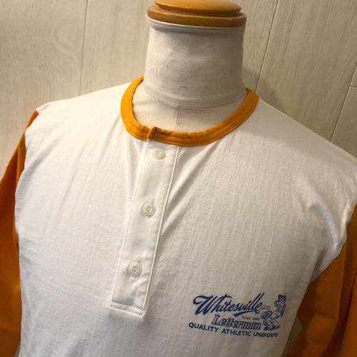 WHITESVILLE 14/- 7分袖 ベースボール T-SHIRT WHITESVILLEGOLD