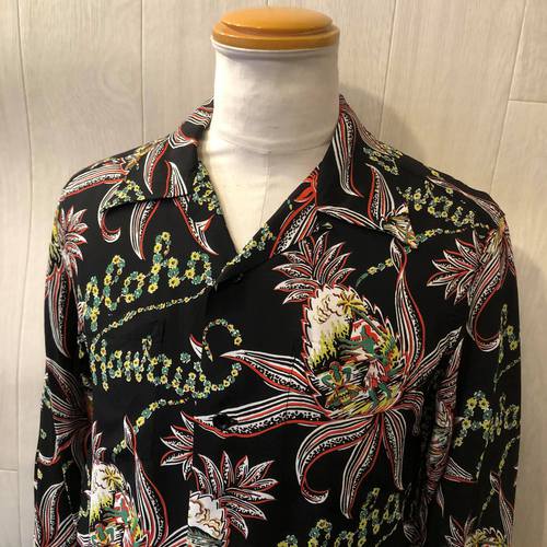 SUN SURF L/S AROHA SHIRT “PINEAPPLE PASSION” BLACK
