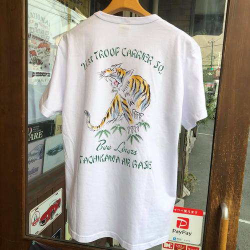 BUZZ RICKSONS HAND PAINTED S/S T-SHIRT TACHIKAWA AIR BASE