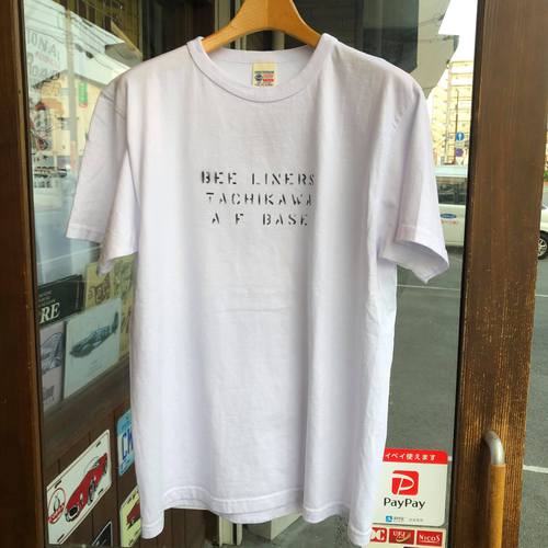 BUZZ RICKSONS HAND PAINTED S/S T-SHIRT TACHIKAWA AIR BASE