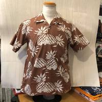 DUKE KAHANAMOKU S/S COTTON ALOHA  ”DUKE'S PINEAPPLE”BROWN
