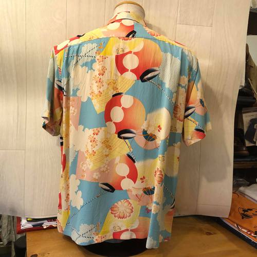 SUN SURF S/S RAYON ALOHA SHIRT “LANTERN PROCESSION” BLUE