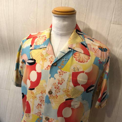 SUN SURF S/S RAYON ALOHA SHIRT “LANTERN PROCESSION” BLUE