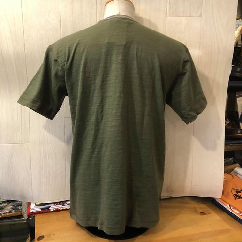 BUZZ RICKSONS SLUB YARN HENLEY NECK T-SHIRT
