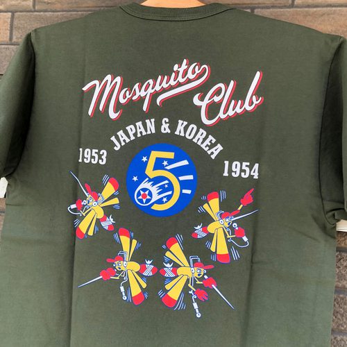 BUZZ RICKSONS S/S T-SHIRT MOSQUITO CLUB BR78783-149/OLIVE