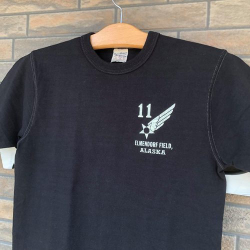 BUZZ RICKSONS SLUB YARN S/S T-SHIRT 11th AIR FORCE ALASKA
