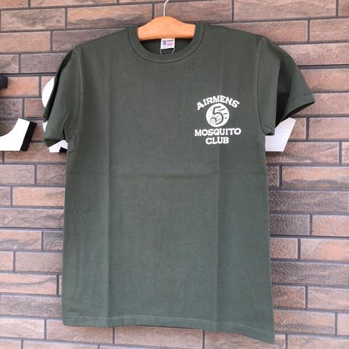 BUZZ RICKSONS S/S T-SHIRT MOSQUITO CLUB BR78783-149/OLIVE