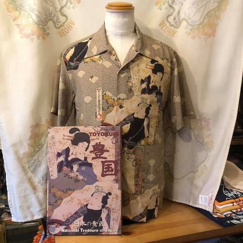 日本の意匠 SUN SURF×三代目 歌川豊国 S/S HAWAIIAN SHIRT “柳街梨園全盛花一対”