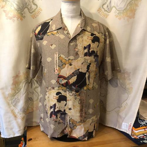 日本の意匠 SUN SURF×三代目 歌川豊国 S/S HAWAIIAN SHIRT “柳街梨園全盛花一対”
