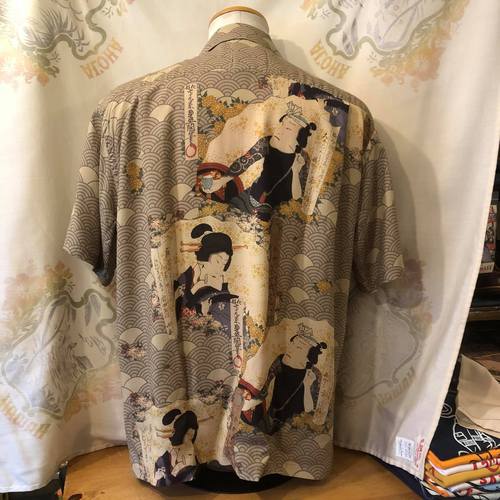 日本の意匠 SUN SURF×三代目 歌川豊国 S/S HAWAIIAN SHIRT “柳街梨園全盛花一対”