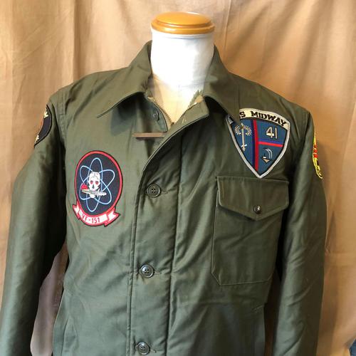 BUZZ RICKSONS Type A-2 DECK JACKET U.S.NAVY Patch Custom