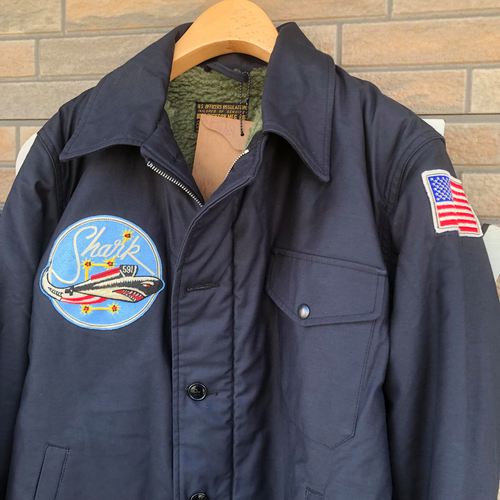 BUZZ RICKSONS Type A-2 DECK JACKET”SSN-591 SHARK”