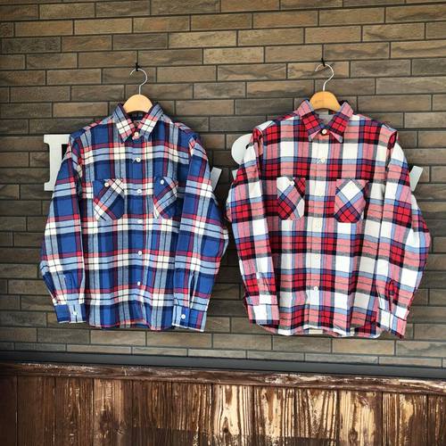 SUGAR CANE TWILL CHECK L/S WORK SHIRT SC28742