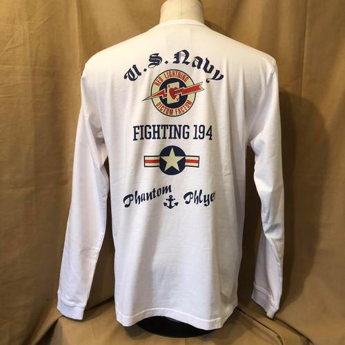 BUZZ RICKSONS L/S T-SHIRT FIGHTING 194 RED LIGHTNING
