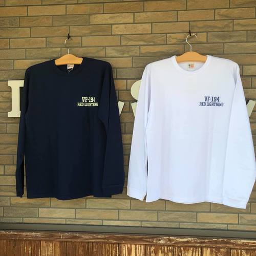 BUZZ RICKSONS L/S T-SHIRT FIGHTING 194 RED LIGHTNING
