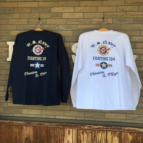 BUZZ RICKSONS L/S T-SHIRT FIGHTING 194 RED LIGHTNING