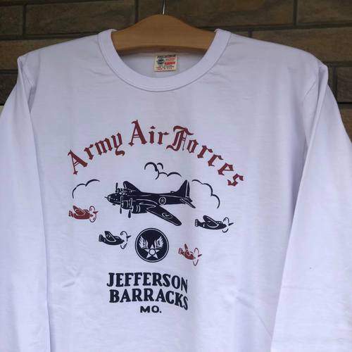 BUZZ RICKSONS L/S MILITARY T-SHIRT ARMY AIR FORCES