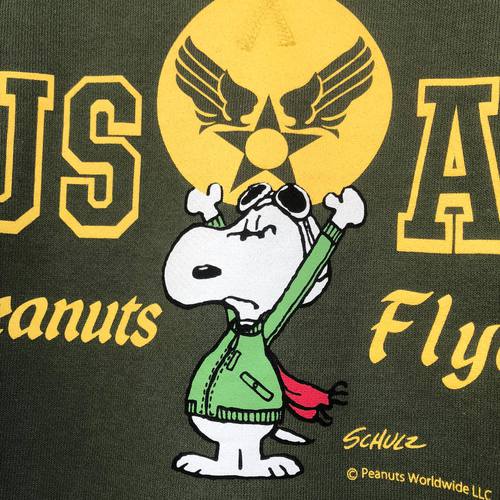 BUZZ RICKSONS × SNOOPY SET-IN CREW SWEAT PEANUTS FLYERS